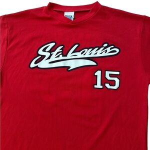 Vintage Y2K Red‎ Jim Edmonds STL Cardinals Baseball Shirt/Jersey Size Large
